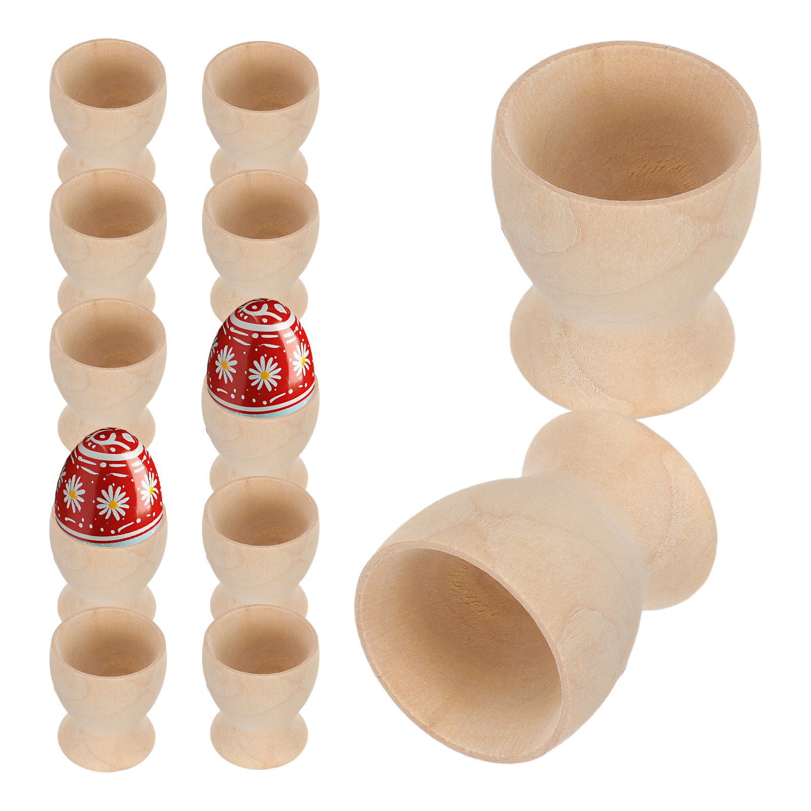 Egg Storage Holder - Set di 12 Portauova in Legno