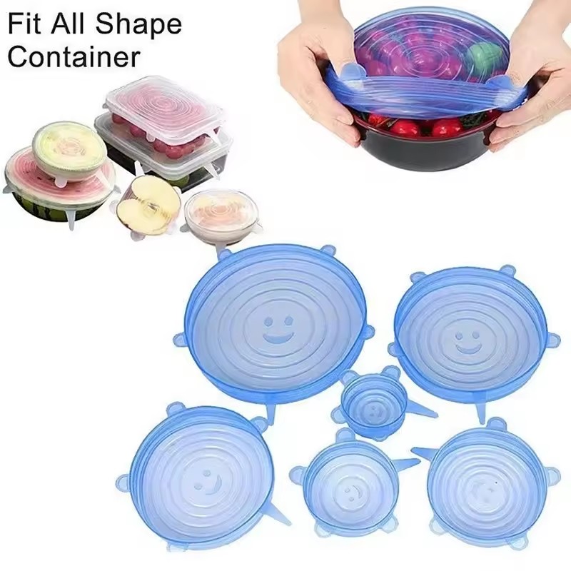 Silicone Stretch Lid - 6 pezzi riutilizzabili in silicone per