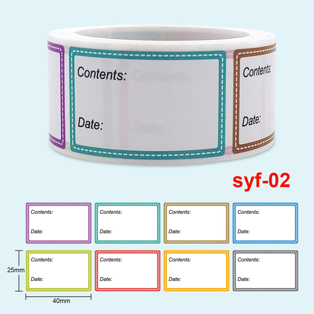 Food Storage Label - Data sicura Catalogo alimentare Conservazione Etichetta