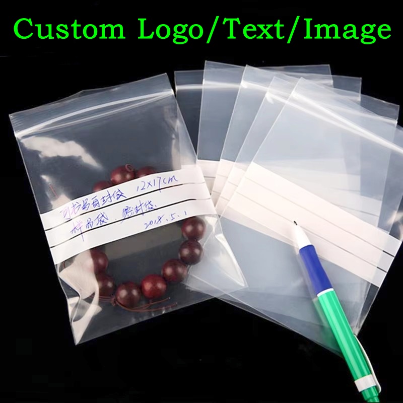 Food Storage Zip Lock Bags - 200 Sacchetti Trasparenti in PE con