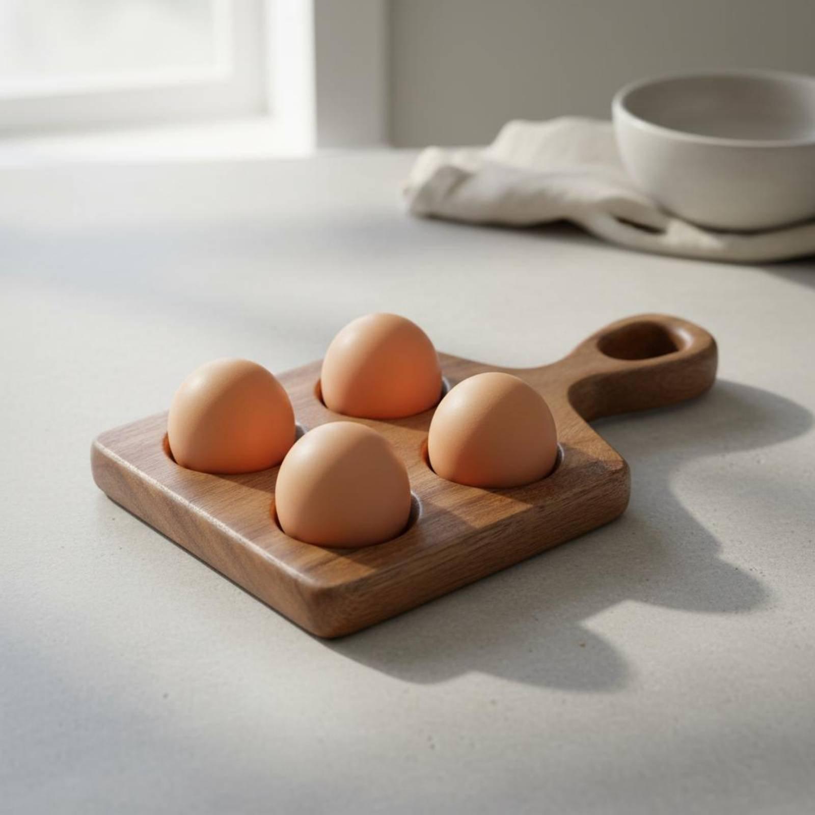 Egg Storage Holder - Portauova in Legno di Faggio con