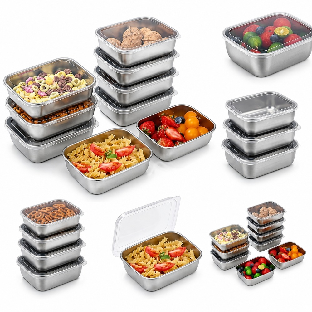 Food Storage Containers Set - Set di 6 Contenitori per Alimenti