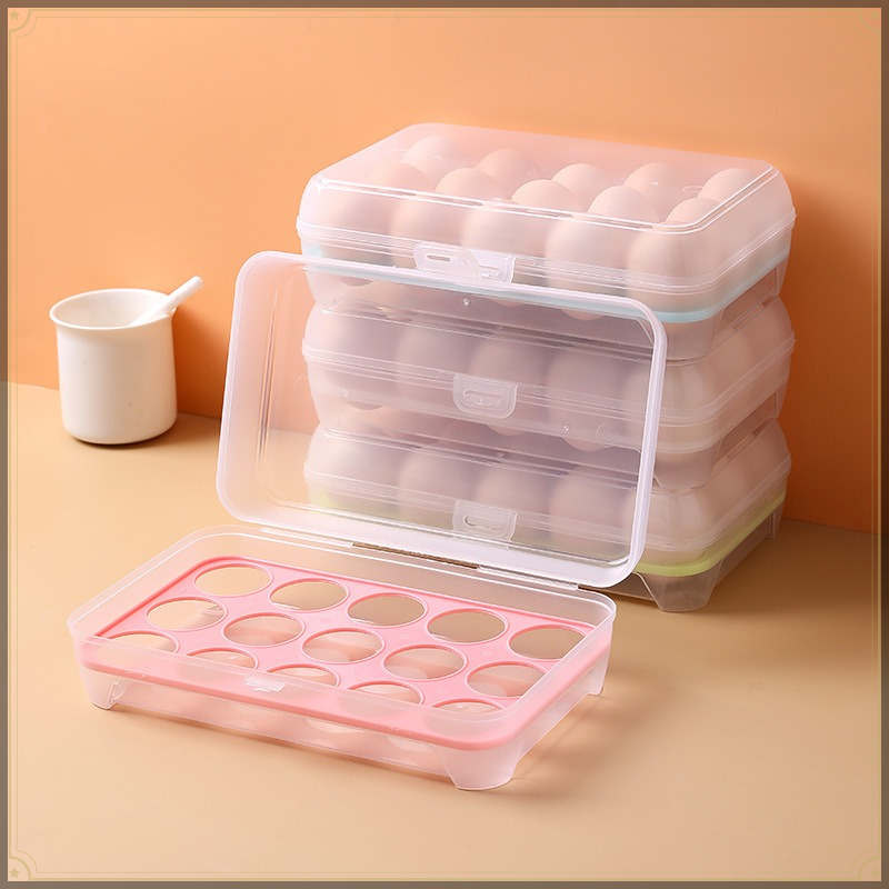 Egg Storage Holder - Contenitore per Uova con 15 Scomparti,