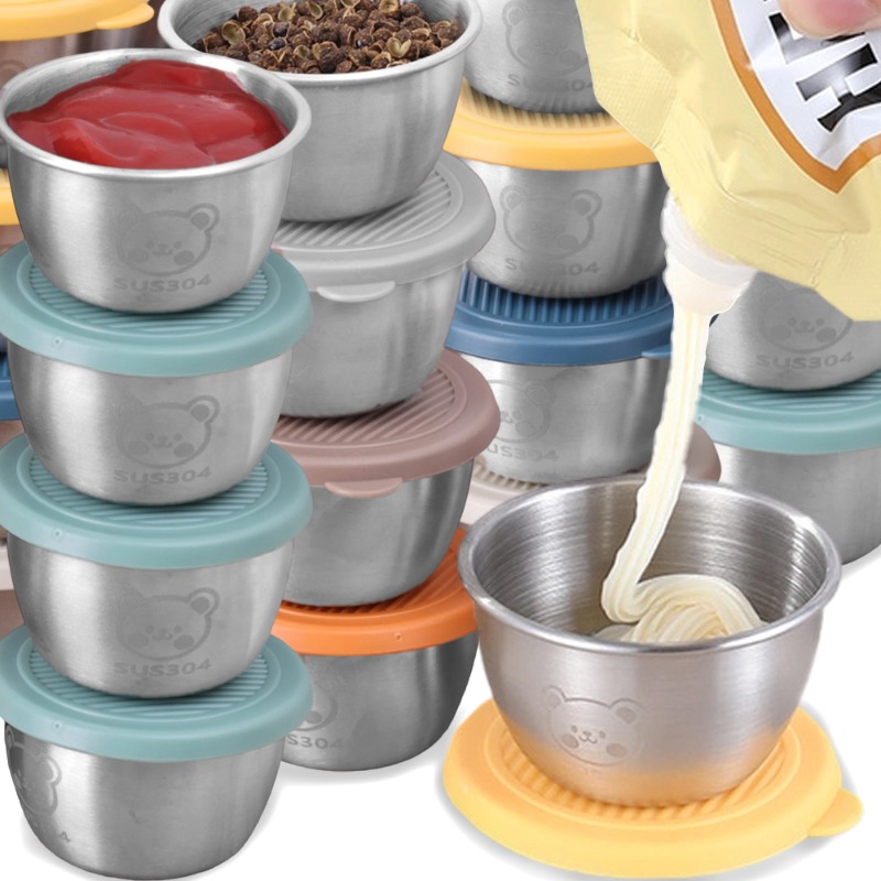 Silicone Stretch Lid - 10/1pc 50ml A Tenuta In Acciaio