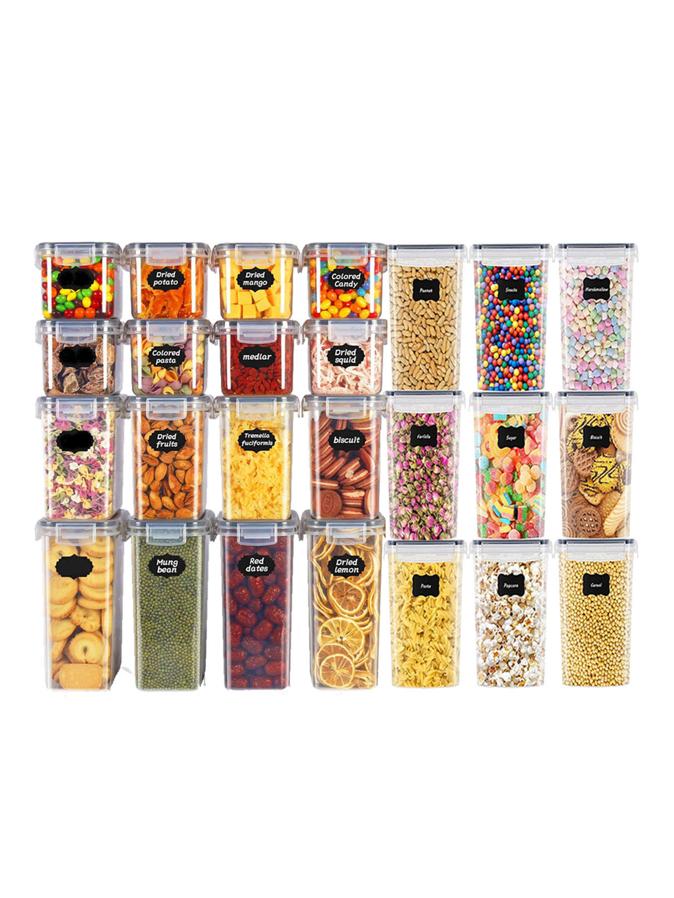 Food Storage Design - Set di 48 Contenitori Sigillati per