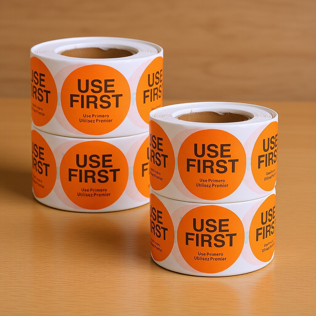Food Storage Label - 4 Rotoli di Etichette Adesive per