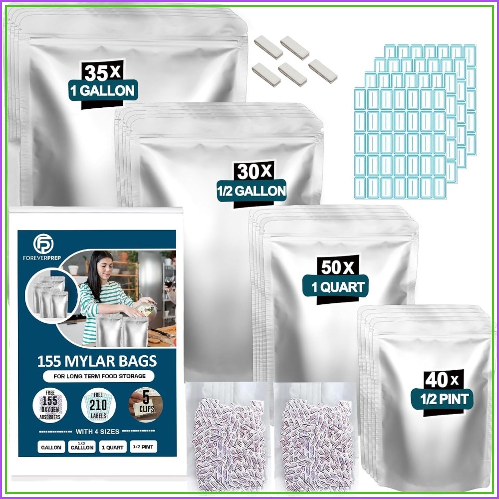 155 Sacchetti in Mylar con 155 - Food Storage Label recensione e prezzo