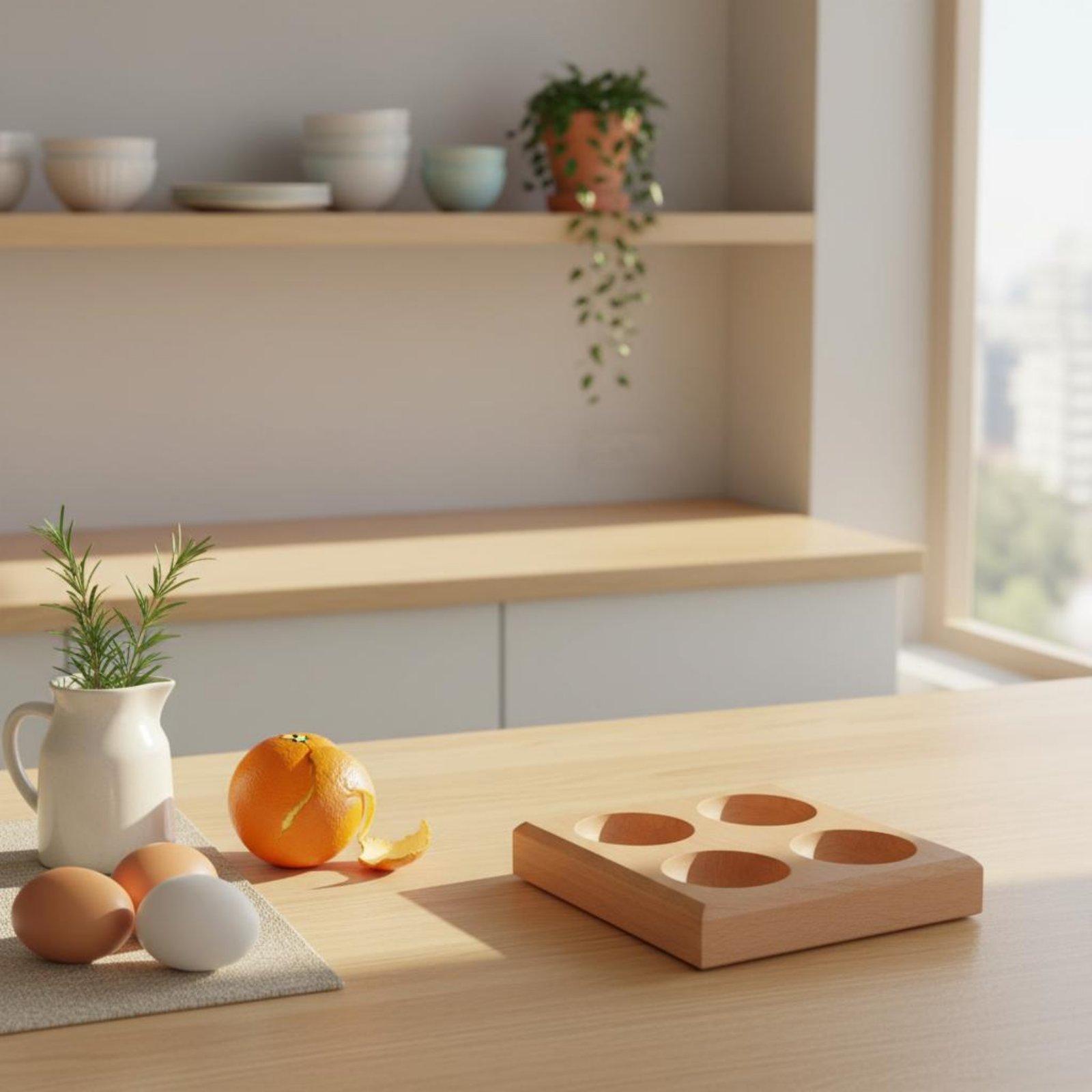 Portauova in Legno di Faggio c - Egg Storage Holder recensione e prezzo