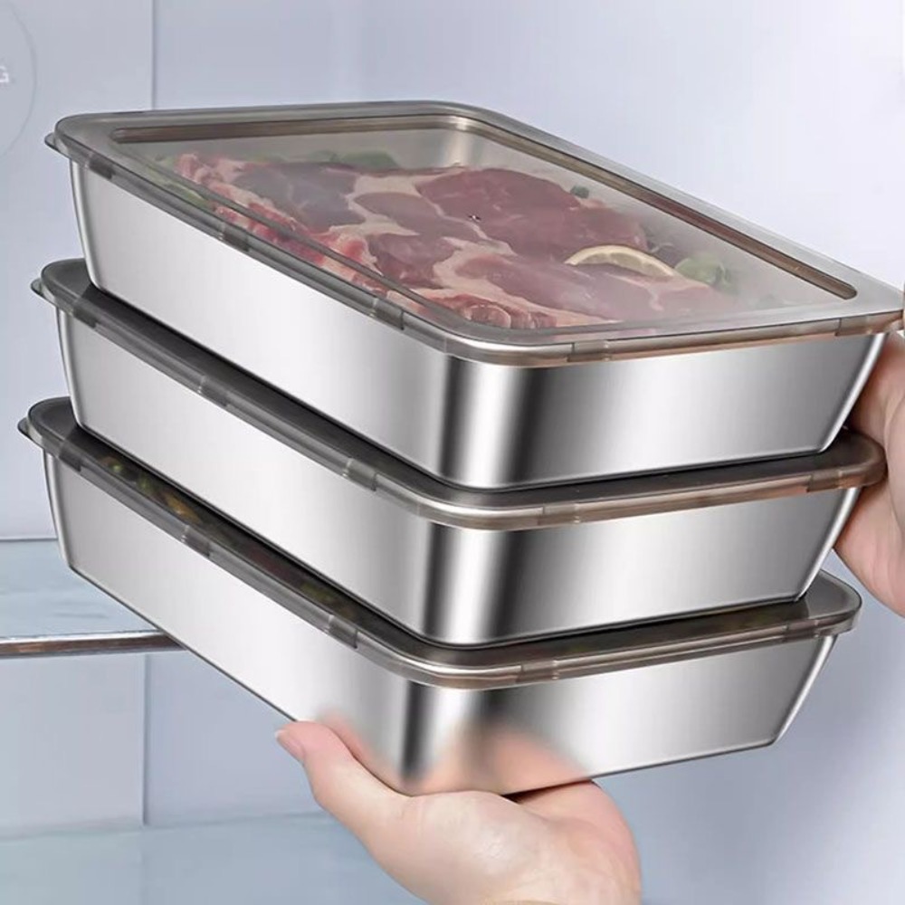 Vassoio da portata in acciaio  - Food Storage Square Containers recensione e prezzo