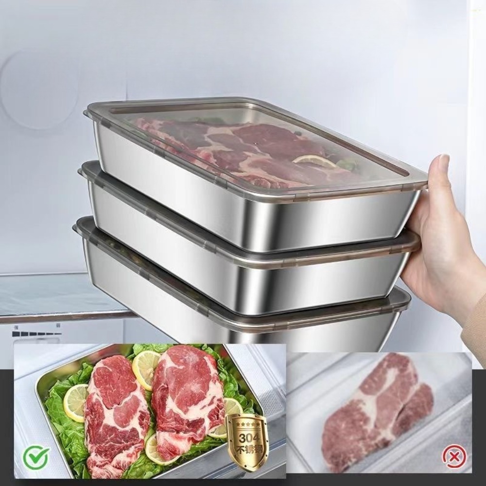 Vassoio da portata in acciaio  - Food Storage Square Containers recensione e prezzo