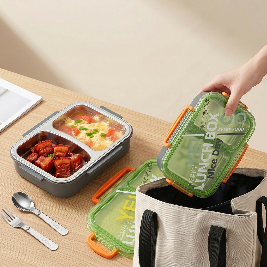 Contenitore per Pranzo in Acci - Food Storage With Dividers recensione e prezzo