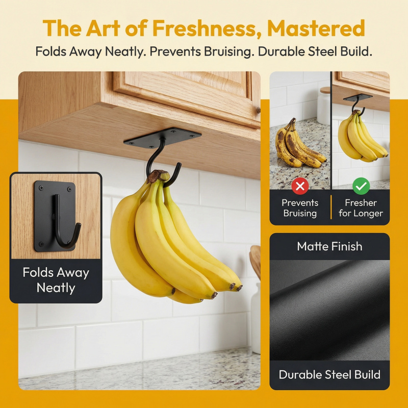 Gancio a banana autoadesivo in - Food Storage Method recensione e prezzo
